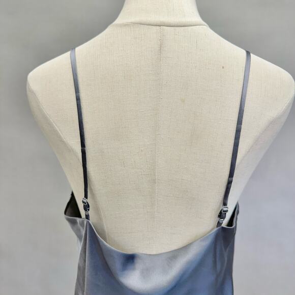 Intermix Fayette Cowl Neck Silk Camisole in Gray Size Large - Picture 11 of 15